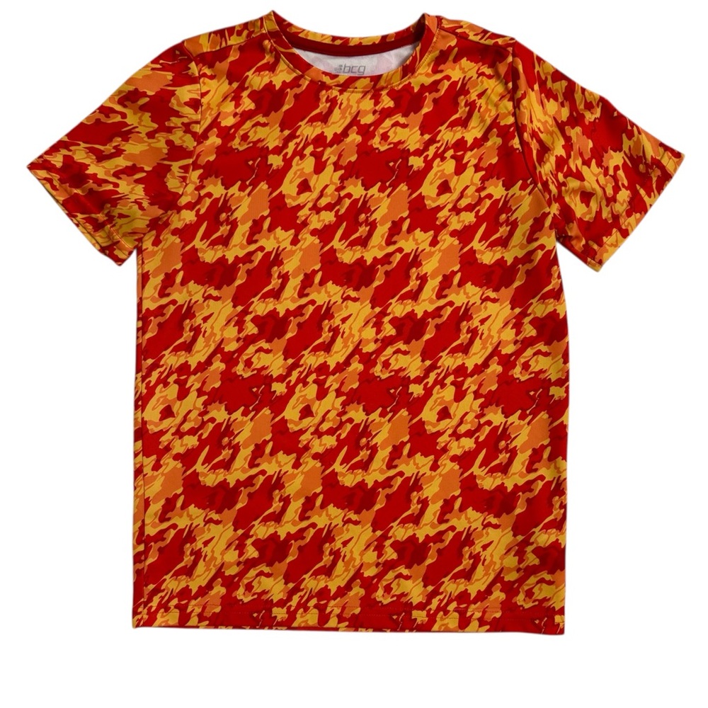 BCG Kids Red and Yellow Camo Tee